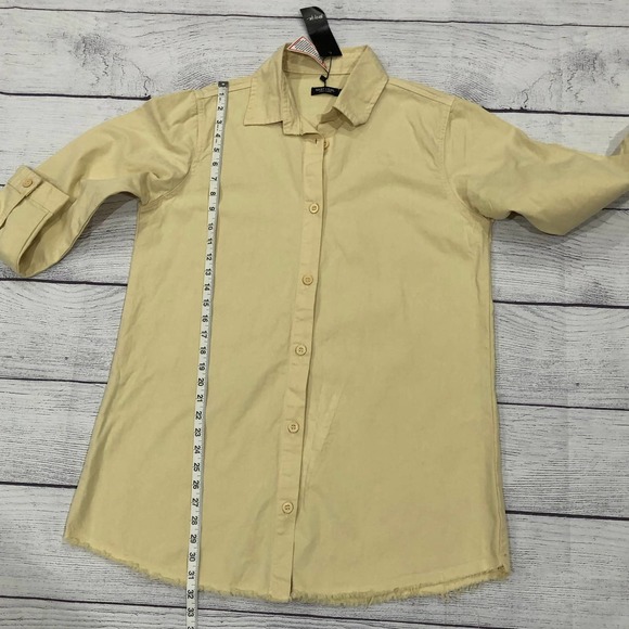 Nasty Gal Oversized Raw Hem Denim Shirt Jacket - Picture 6 of 10